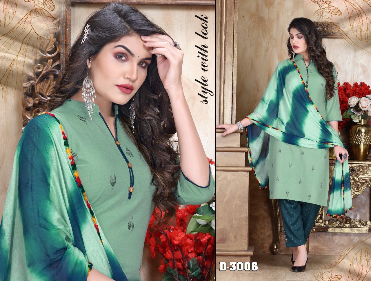 Riyaa Diamond 1 Cotton Printed Casual Wear Ready Made Suit Collection
